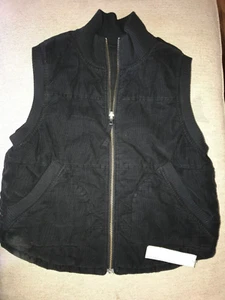 Mod-O-Doc Women's Black  Cotton Corduroy Vest Jacket COOLSWEATS Size M   NWT - Picture 1 of 9