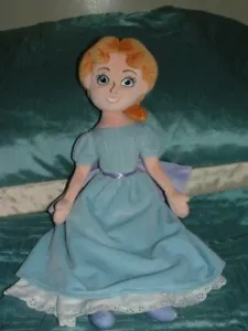 DISNEY STORE PETER PAN LARGE 19" WENDY PLUSH SOFT DOLL TOY - Picture 1 of 7