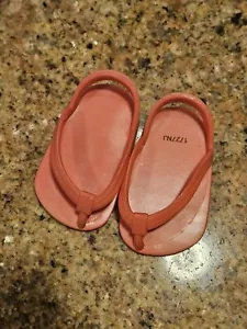American Girl 2018 Sun & Fun Beach Coral Flip Flop Shoes - Picture 1 of 2