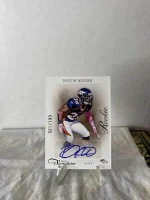 2011 Panini Prime Signatures Silver /199 Rahim Moore #207 Rookie Auto RC - Image 1 of 2