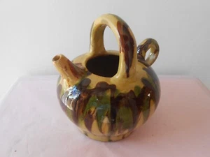 Emaillierter Terrakotta Krug oder Wasserspeier Krug. Französische Keramik. - Bild 1 von 5