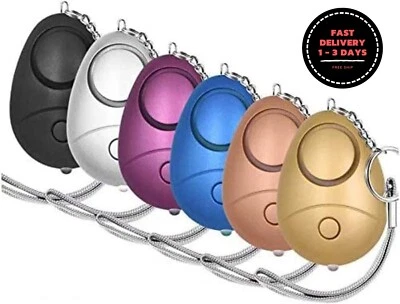 Llavero de alarma de seguridad personal 140DB con luces LED - Image 1 of 4
