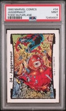 1990 COMIC IMAGES MARVEL TODD MCFARLANE JUGGERNAUT #34 PSA 9, POP 6, 6 HIGHER