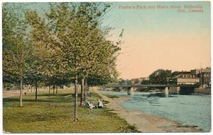 Postal de Panter's Park Belleville Ontario ON Moira River Bridge - Imagen 1 de 2