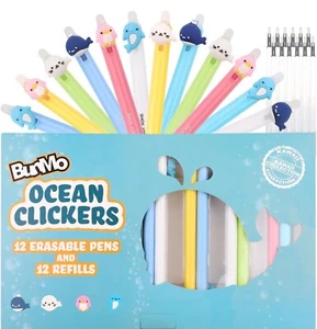 Bunmo radierbare süße Stifte niedlich Kawaii Zubehör 12 Stifte & 12 Minen Kinder Geschenk - Bild 1 von 5