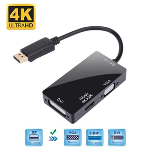 Mini Display Port DP To HDMI DVI VGA Adapter Converter for Laptop Desktop 4K - Picture 1 of 6