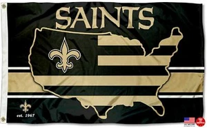 Saints FLAG 3X5 Man Cave Flags New Orleans Banner New Tailgating Banners - Picture 1 of 6