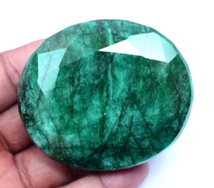 Natural Huge Green Emerald Zambian 801.0 CT Certified Oval Cut Loose Gemstone - Picture 1 of 7