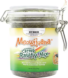 Meowijuana Catnibas Catnip Pawty Mix - Premium Cat Nip for Cats with Silvervine, - Picture 1 of 12