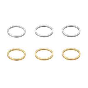 100pcs Gold/Silver Stainless Steel Round Connectors DIY Earrings Findings 12mm - Picture 1 of 5
