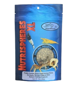 NutriSpheres XL - Larger Sinking Diet for Snails, Shrimp & Bottom Feeding Fish - Picture 1 of 2