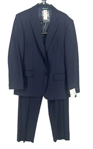 Brooks Brothers Suit Mens Size 44S 36x30 Navy Classic Fit Stretch Wool Blend - Picture 1 of 11