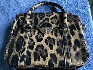Stunning Debenhams Women's Camouflaged Hand Bag in Black & Brown - In VGC - Picture 1 of 3