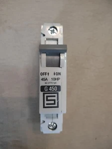WEBER SCHURTER AS168X-CB1 G450 SINGLE Pole Breaker 45A, 10HP - Picture 1 of 4