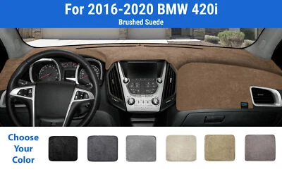 Cubierta de alfombrilla de tablero para BMW 420i 2016-2020 (gamuza cepillada) Foto 1 de 4