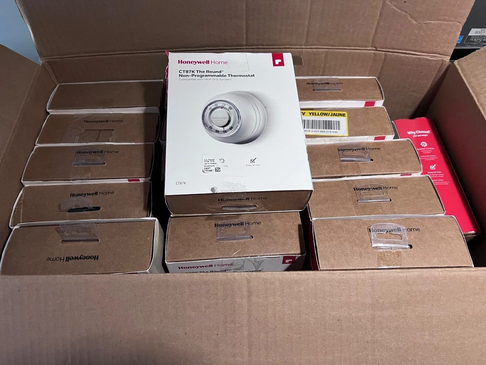 Lote de 15 termostato no programable Honeywell CT87K "The Round" Foto 1 de 1