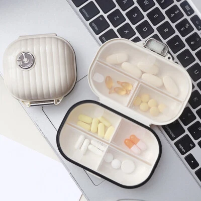 Pill Box Organizer 7 Day Weekly Medicine Vitamins Storage Container Travel Case~ - Image 1 of 4