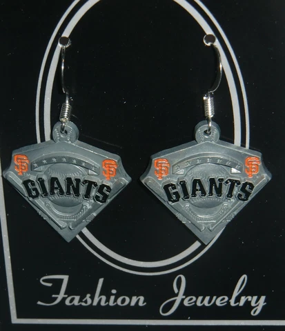 San Francisco Giants Dangle Earrings Licensed MLB Baseball Jewelry Cover