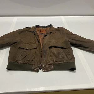 Authentic Structure Suede Bomber Style Jacket, Men’s Size Large - Picture 1 of 12