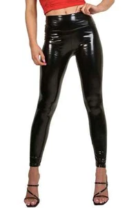 Leggings de vinilo Allana High Shine negros - Imagen 1 de 4