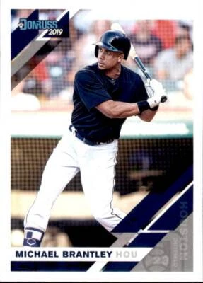2019 Panini Donruss Base #63 Michael Brantley Houston Astros - Image 1 of 2