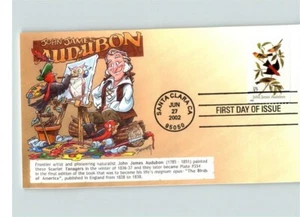 DAVE BENNETT Cachet, JOHN J. AUDUBON, Frontier Artist & Naturalist, First Day of - Picture 1 of 1