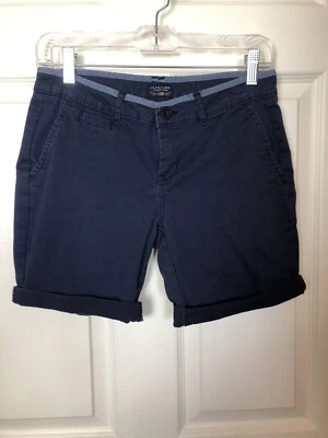 КРАСИВЫЙ США Polo Assn. Женские шорты размер 2 темно-синий с манжетами хлопок эластичной - Изображение 1 из 4