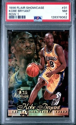 1996 Flair Showcae Kobe Bryant Row 1 PSA 7 - Image 1 of 2
