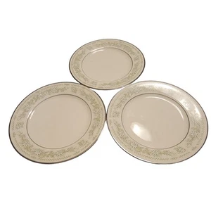 Vintage Noritake Ivory China Pattern Lexine 7007 Set of Three Dessert/Bread Chic - Picture 1 of 7