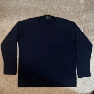 Giorgio Armani Navy Blue Pullover Sweater Size Large Made In Italy Casual - Picture 1 of 9