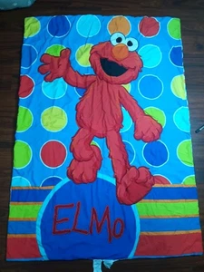 Sesamstraße Elmo gepunktet Kleinkind Bettdecke Decke - Bild 1 von 7