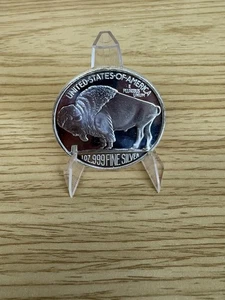 Buffalo Indian - 1oz .999 Fine Silver Round - Picture 1 of 2