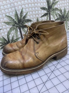 Botas Chukka de Encaje FRYE Raras De Colección Años 70 Suela Plataforma Crepé Punta Redonda Ancha Para Hombres 12 B - Imagen 1 de 24