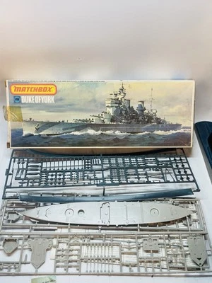 Matchbox 1:700 Scale HMS Duke of York battleship model kit (PK-352) Un assembled - Image 1 of 4