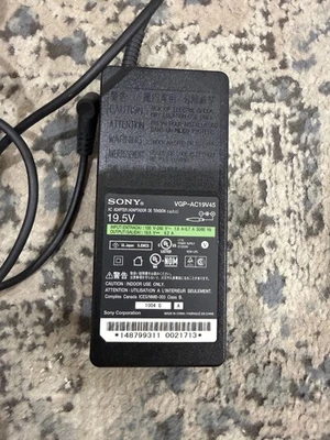 Genuine Sony Laptop 45W AC Adapter Power Supply Charger VGP-AC19V45 - image 1 of 2