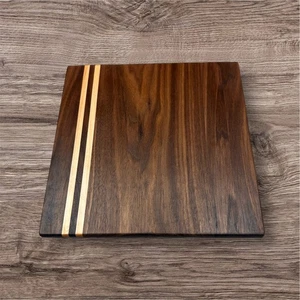 Handcrafted Cutting Board 12x12 Walnut Maple Utility Kitchen Essential Rustic - Picture 1 of 5