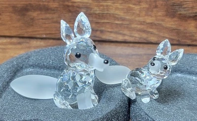 Juego de 2 Swarovski Cristal Sentado Zorro Escarcha En Cola Y Nariz 7629 Foto 1 de 4
