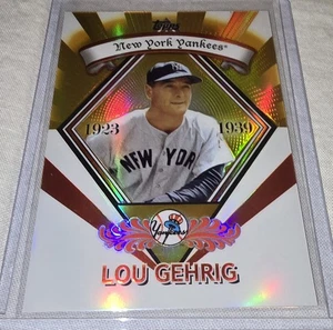 2009 Topps Legends Chrome Wal-Mart Cereal Gold rifrattore #GR-15 Lou Gehrig - Foto 1 di 6