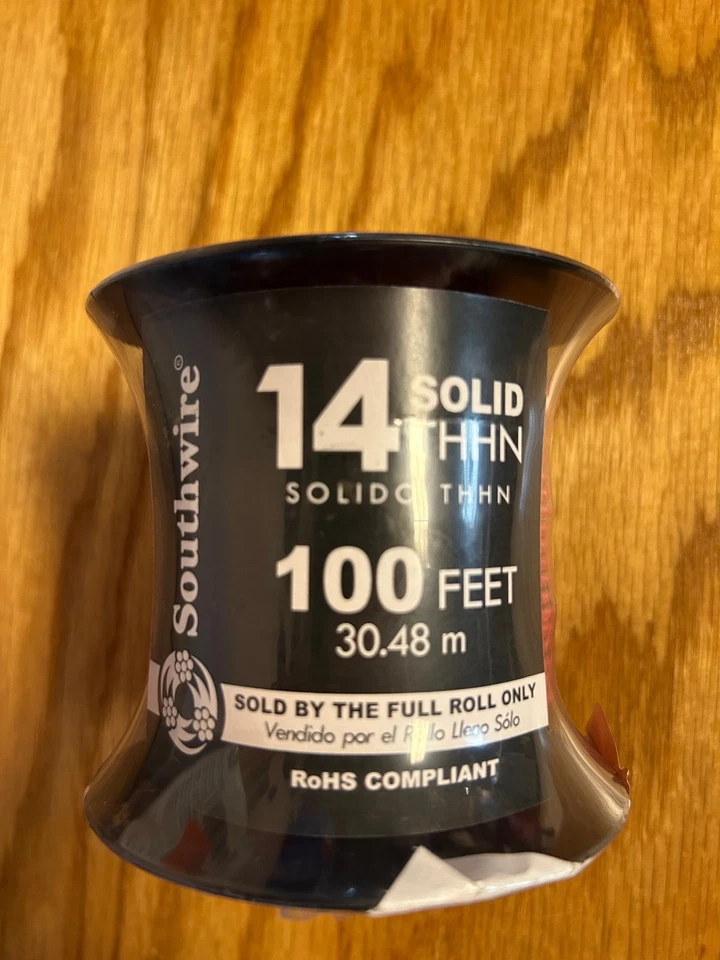 Southwire THHN Solid Wire Red 14 Gauge 100 Ft. 11581684 - Image 1 of 1