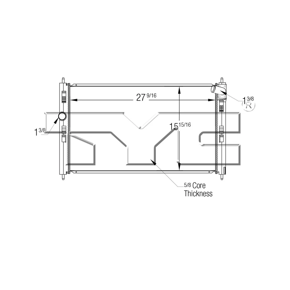 Radiador para 14-17 Mitsubishi Lancer 2.0/2.4L automático sin turbo fila única Foto 1 de 1