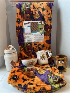 Rae Dunn Halloween Scooby Doo Taza Tarro de Galletas Tazón Calabaza Araña Murciélago Manta NUEVO - Imagen 1 de 7
