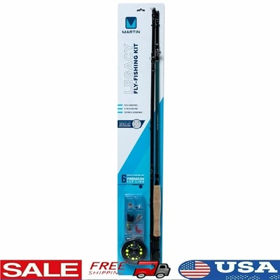 Fly Fishing Combo Kit Fast Action Fishing Rod Reel 20 Size EVA Handle 1lb New - Image 1 of 4