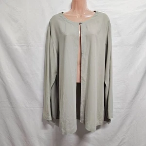 Eileen Fisher 100% Silk One Button Cardigan Jacket Women Size L - Picture 1 of 12
