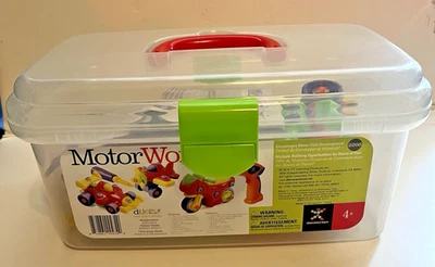 Discovery Toys MOTOR WORKS - Set of 3 Vehicles - Motorcycle, Airplane & Race Car - Image 1 of 2