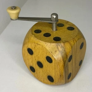 Vintage Französische Holz Kaffee Pfeffermühle Würfel Marlux Anfang 1900 Sammlerstück - Bild 1 von 6