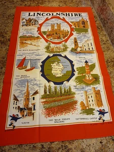 Lincolnshire Geschirrtuch 29,5"x18,5" rot marine grün hellbraun weiß schwarz Baumwolle unregelmäßig neu - Bild 1 von 18