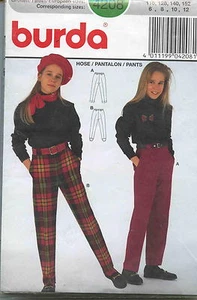 BURDA GIRL PANTS HOSE PANTALON PATTERN 4208 US 6 8 10 12 EUR 116 128 140 152 - Picture 1 of 1