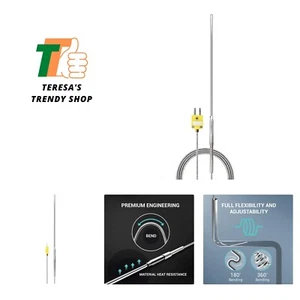 K-Type Inconel 600 Flexible Thermocouple Temperature Sensor Probes -40~2012°F... - Picture 1 of 6
