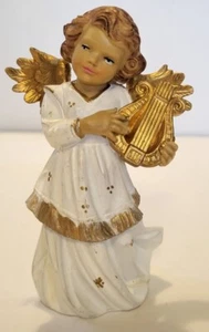 Vintage Depose Italy Angel With Lyre Figurine 5.75" - Imagen 1 de 10