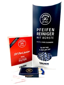 VAUEN Dr. Perl Pfeife Filter 1 x 100 9mm Filter + 1 x Reiniger + VAUEN Hölzer - Bild 1 von 1
